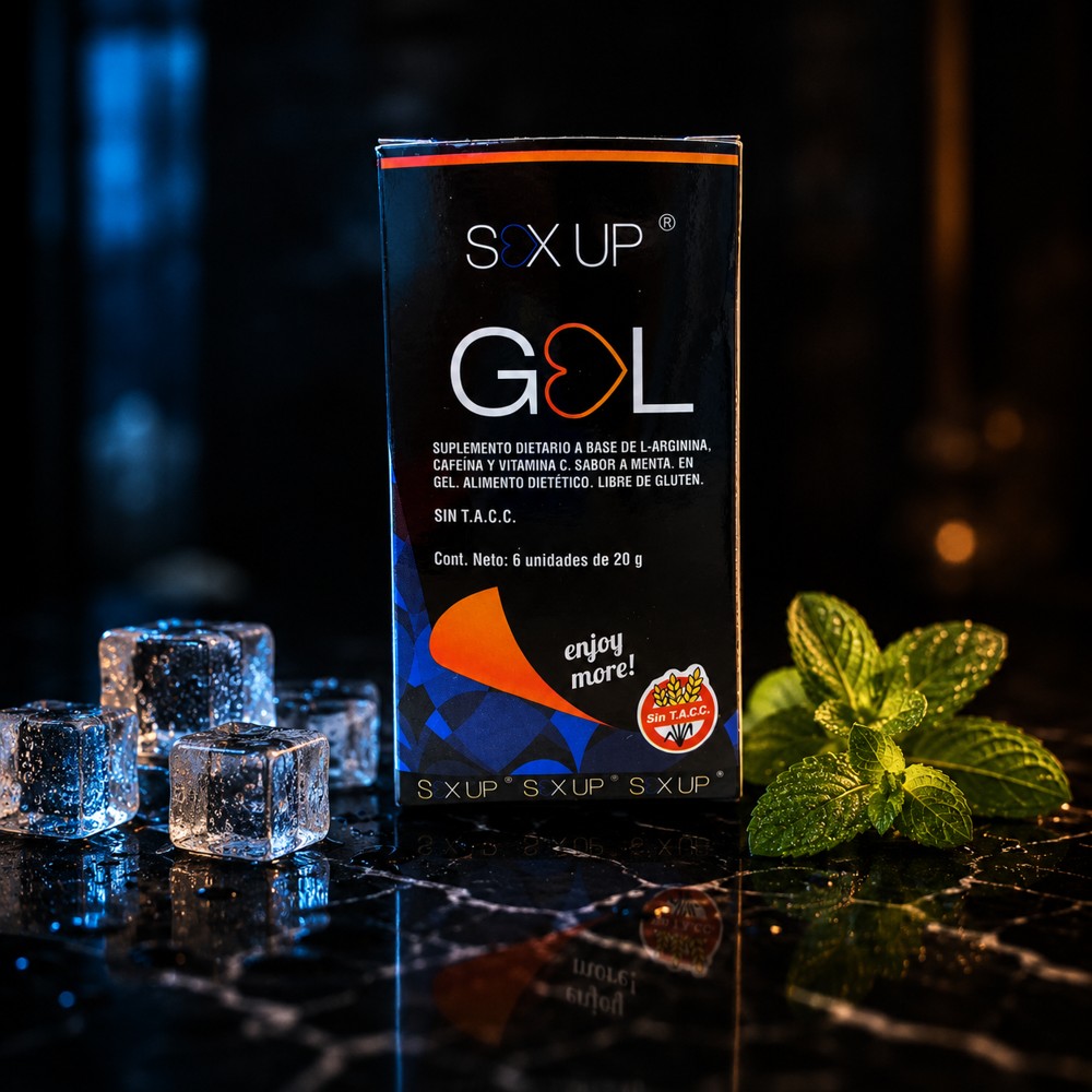 SexGel · gel de menta con hielo y menta fresca